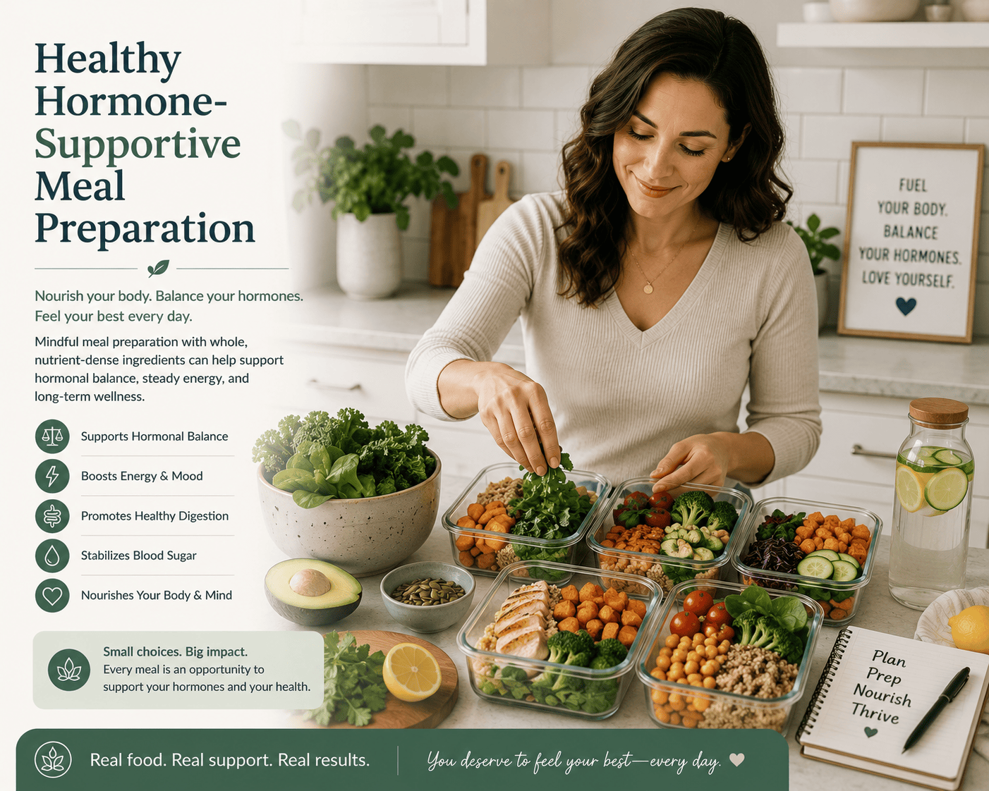 Anti-inflammatory nutrition plan supporting hormone balance and PCOS wellness