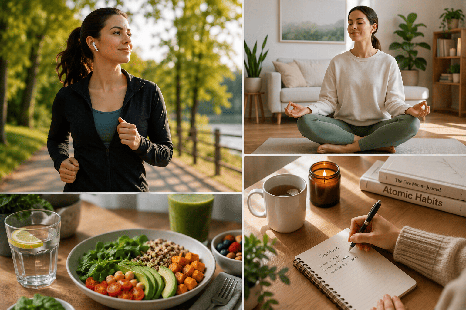 Person practicing wellness habits that support emotional health and stress management